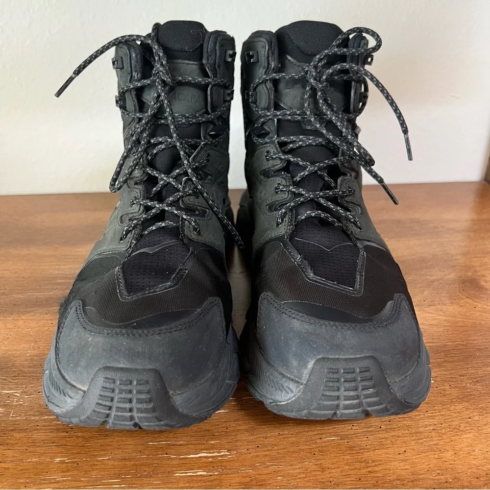 Hoka Black Rugged Sole Boots